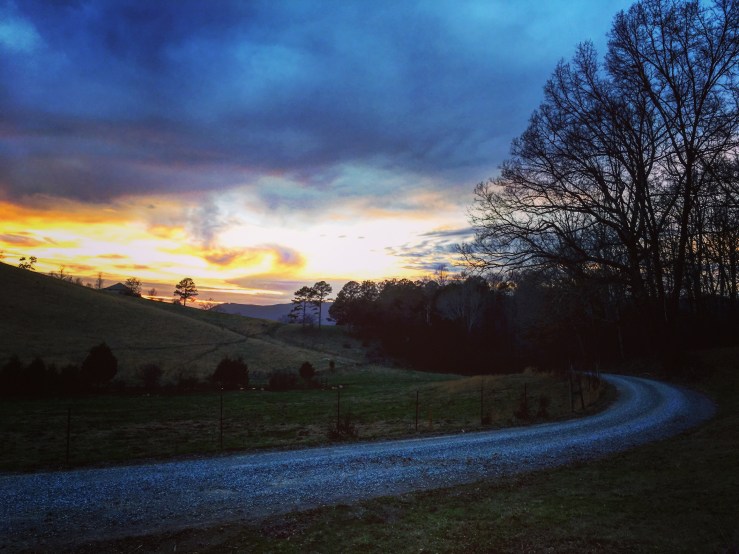 2018 feb 22 - sunset at farm